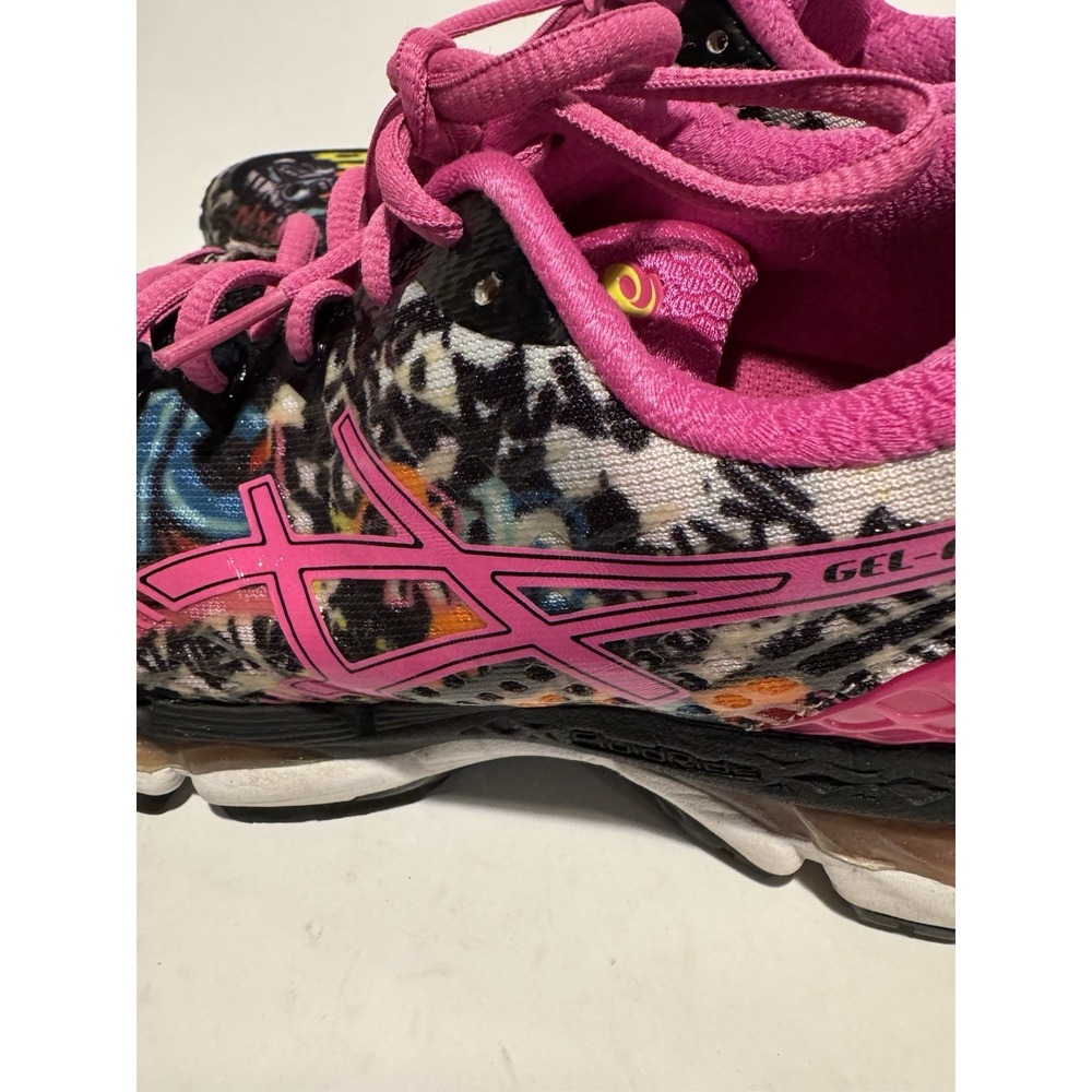 Asics Gel Nimbus 17 2015 NYC Marathon Running Shoes Womens 7.5 Graffiti T5M8N - Picture 2 of 10